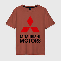 Футболка оверсайз мужская Mitsubishi, цвет: кирпичный
