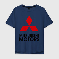 Футболка оверсайз мужская Mitsubishi, цвет: тёмно-синий