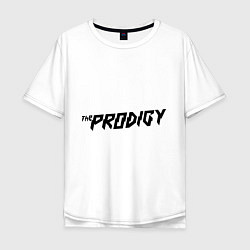 Футболка оверсайз мужская The Prodigy логотип, цвет: белый