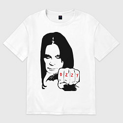 Футболка оверсайз мужская Ozzy Ozborn, цвет: белый