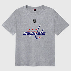 Футболка оверсайз мужская Washington Capitals: Ovechkin 8, цвет: меланж