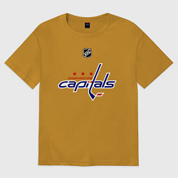 Футболка оверсайз мужская Washington Capitals: Ovechkin 8, цвет: горчичный