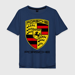 Футболка оверсайз мужская Porsche Stuttgart, цвет: тёмно-синий