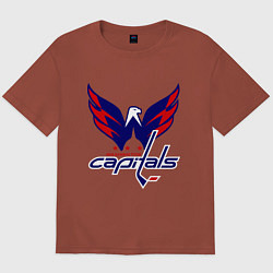 Футболка оверсайз мужская Washington Capitals: Ovechkin, цвет: кирпичный
