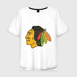 Футболка оверсайз мужская Chicago Blackhawks, цвет: белый