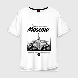 Футболка оверсайз мужская Moscow State University, цвет: белый