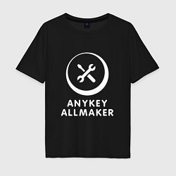 Футболка оверсайз мужская Anykey Allmaker, цвет: черный