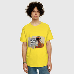 Футболка оверсайз мужская GTA San Andreas, цвет: желтый — фото 2