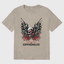 Футболка оверсайз мужская Expendables: Choose tour weapon, цвет: миндальный