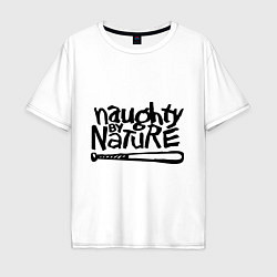 Футболка оверсайз мужская Naughty by nature, цвет: белый