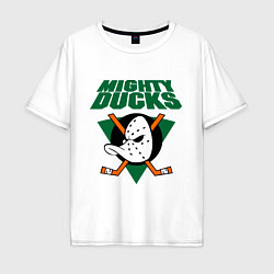 Футболка оверсайз мужская Anaheim Mighty Ducks, цвет: белый
