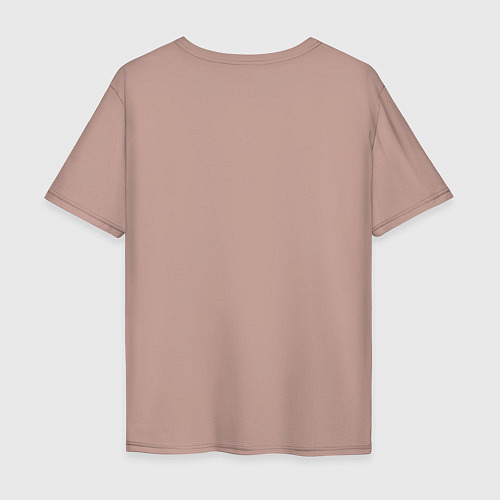 Мужская футболка оверсайз Сова: когда все работаю / Пыльно-розовый – фото 2