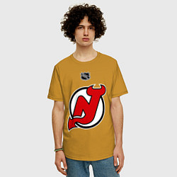 Футболка оверсайз мужская New Jersey Devils: Kovalchuk 17, цвет: горчичный — фото 2