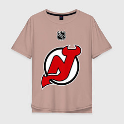 Футболка оверсайз мужская New Jersey Devils: Kovalchuk 17, цвет: пыльно-розовый