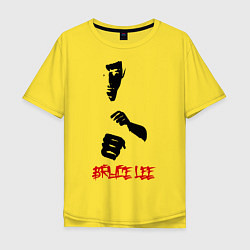 Футболка оверсайз мужская Bruce Lee цвета желтый — фото 1
