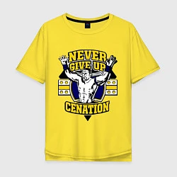 Футболка оверсайз мужская Never Give Up: Cenation, цвет: желтый