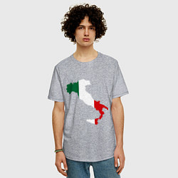 Футболка оверсайз мужская Италия (Italy), цвет: меланж — фото 2