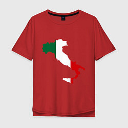 Футболка оверсайз мужская Италия (Italy), цвет: красный