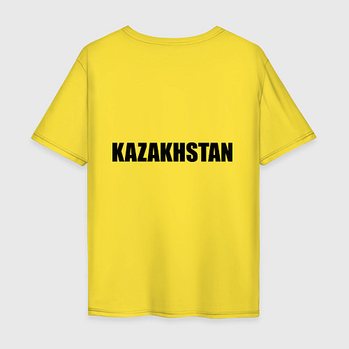 Мужская футболка оверсайз Казахстан / Желтый – фото 2