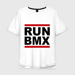 Футболка оверсайз мужская RUN BMX, цвет: белый
