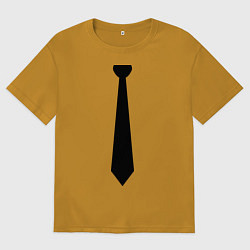 Футболка оверсайз мужская Галстук, цвет: горчичный
