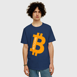 Футболка оверсайз мужская Bitcoin Boss, цвет: тёмно-синий — фото 2