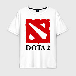 Футболка оверсайз мужская Dota 2: Logo, цвет: белый