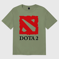 Футболка оверсайз мужская Dota 2: Logo, цвет: авокадо