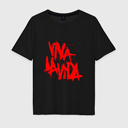 Футболка оверсайз мужская Viva La Vida, цвет: черный