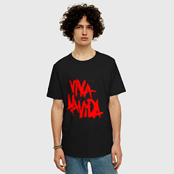 Футболка оверсайз мужская Viva La Vida, цвет: черный — фото 2
