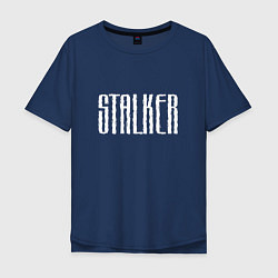 Футболка оверсайз мужская STALKER, цвет: тёмно-синий