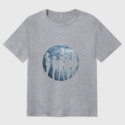 Футболка оверсайз мужская Войны в матросках, цвет: меланж