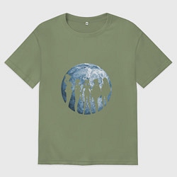 Футболка оверсайз мужская Войны в матросках, цвет: авокадо