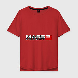 Футболка оверсайз мужская Mass Effect 3, цвет: красный