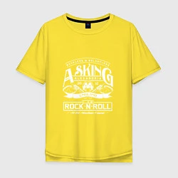 Футболка оверсайз мужская Asking Alexandria: Rock'n'Roll, цвет: желтый
