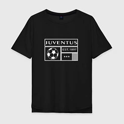 Футболка оверсайз мужская Juventus - EST 1897 2022, цвет: черный