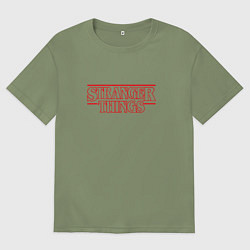 Футболка оверсайз мужская Stranger Things, цвет: авокадо