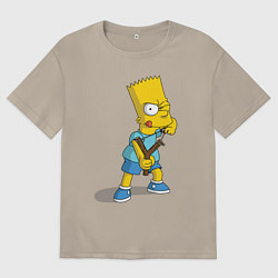 Футболка оверсайз мужская Bart Bully, цвет: миндальный