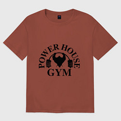 Футболка оверсайз мужская Power House Gym, цвет: кирпичный
