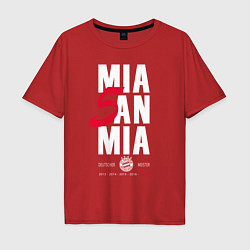 Футболка оверсайз мужская Bayern FC: Mia San Mia, цвет: красный