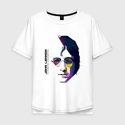 Футболка оверсайз мужская John Lennon: Techno, цвет: белый