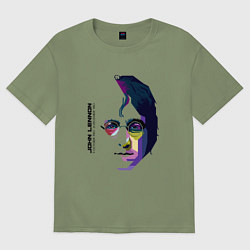 Футболка оверсайз мужская John Lennon: Techno, цвет: авокадо