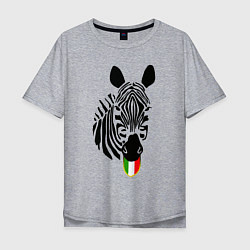 Футболка оверсайз мужская Juventus Zebra цвета меланж — фото 1