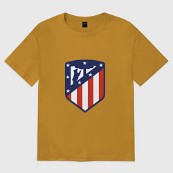 Футболка оверсайз мужская Atletico Madrid, цвет: горчичный