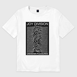 Футболка оверсайз мужская Joy Division: Unknown Pleasures, цвет: белый