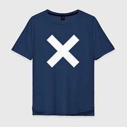 Футболка оверсайз мужская The XX: White X, цвет: тёмно-синий