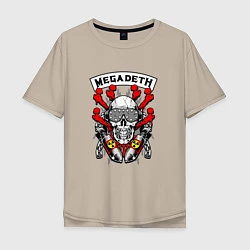 Футболка оверсайз мужская Megadeth Rocker, цвет: миндальный