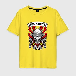 Футболка оверсайз мужская Megadeth Rocker, цвет: желтый