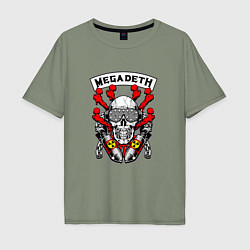 Футболка оверсайз мужская Megadeth Rocker, цвет: авокадо