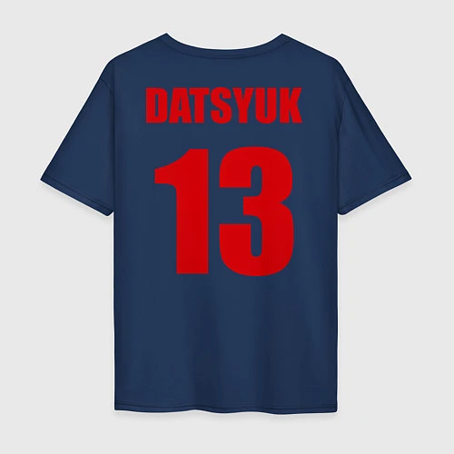 Мужская футболка оверсайз Detroit Red Wings: Pavel Datsyuk / Тёмно-синий – фото 2